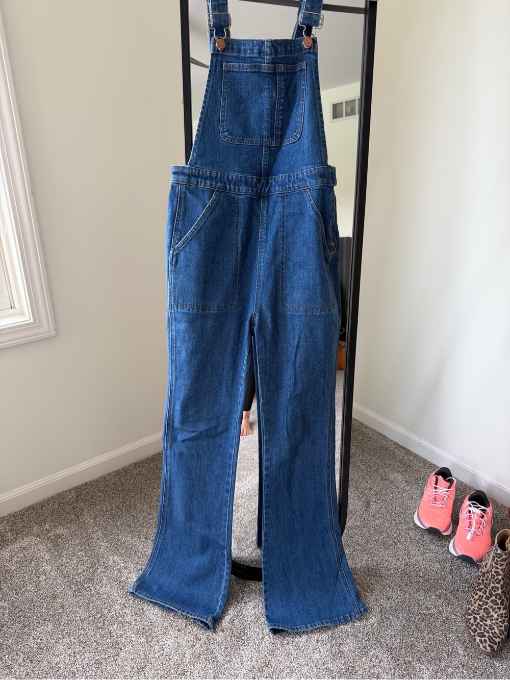Madewell Fit n Flare Blue Denim Overalls - Women Jeans